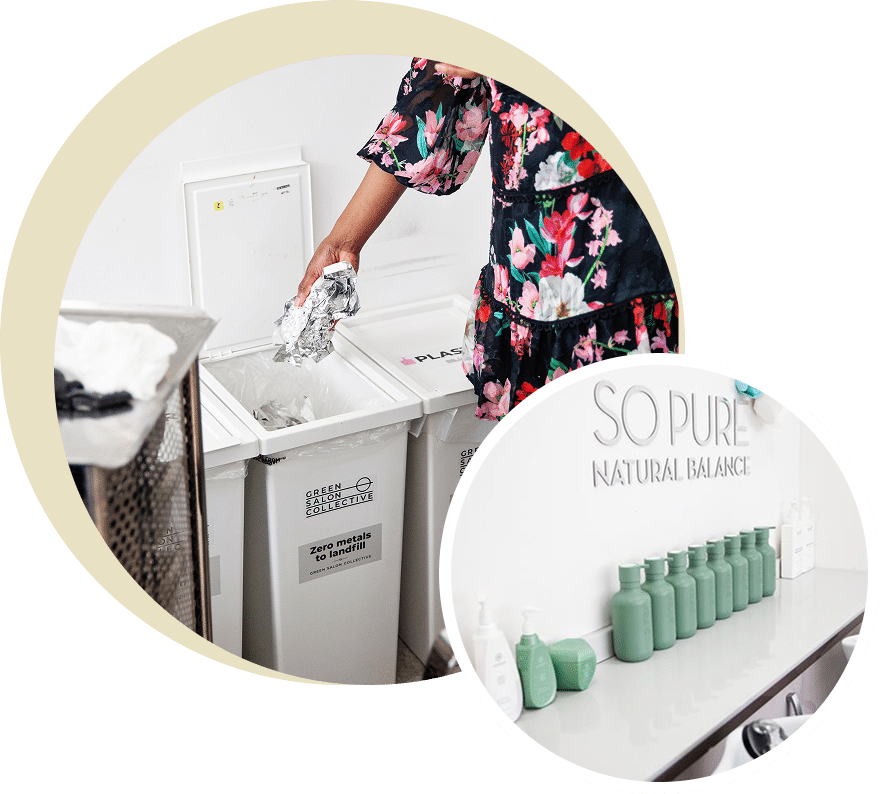 Cognito Hair using eco-friendly waste methods.